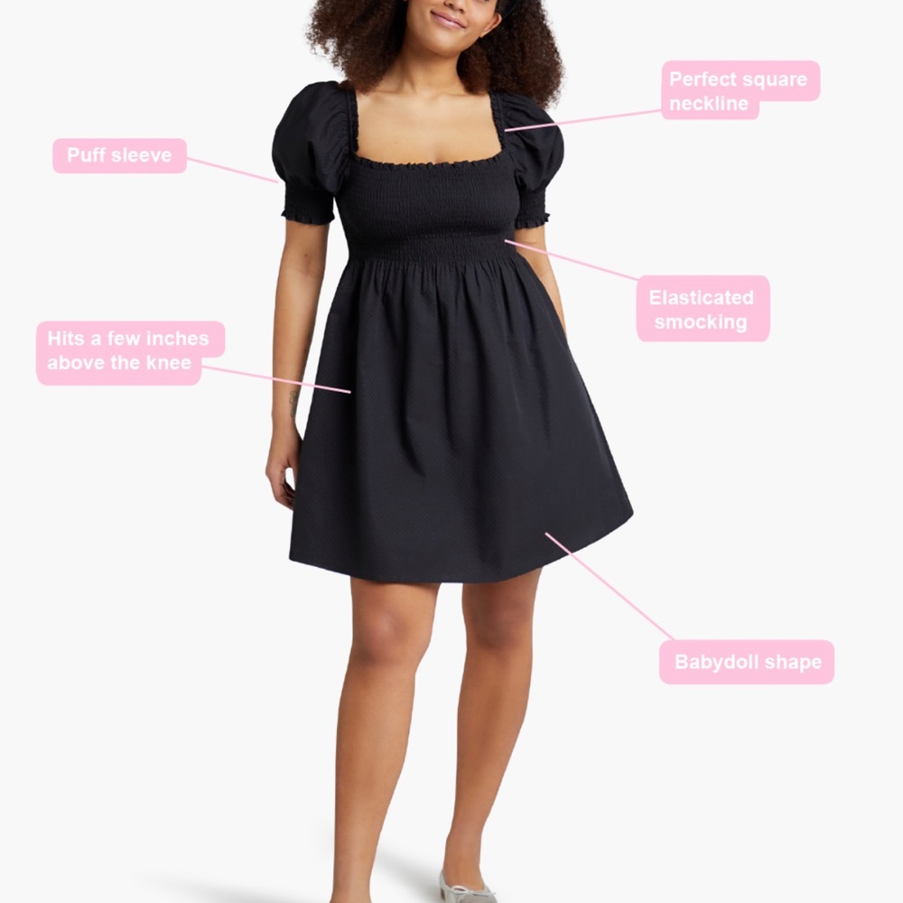 Hill House Home Athena Black Poplin Nap Dress